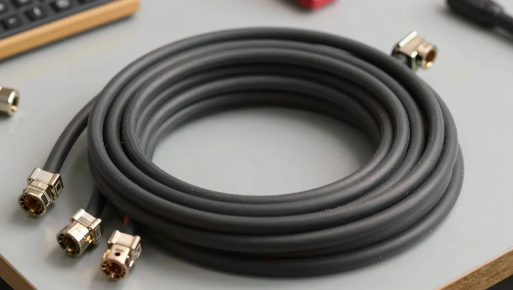 Nahaufnahme mehrerer Elektrokabel vor dem Anschluss im Verteiler