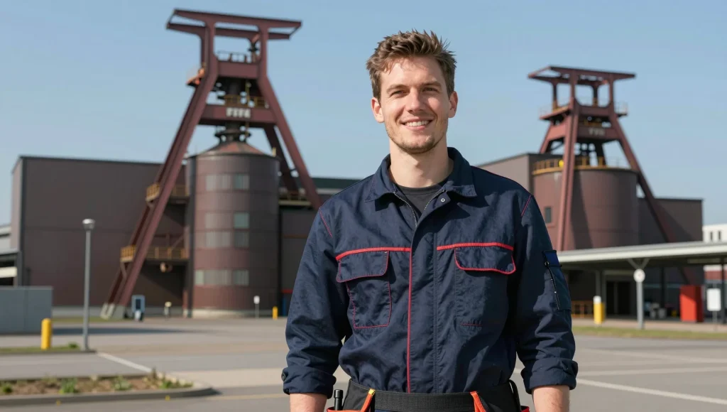Schachtanlage Zeche Zollverein in Essen, das bekannte Bergbau-Wahrzeichen im Essener Norden